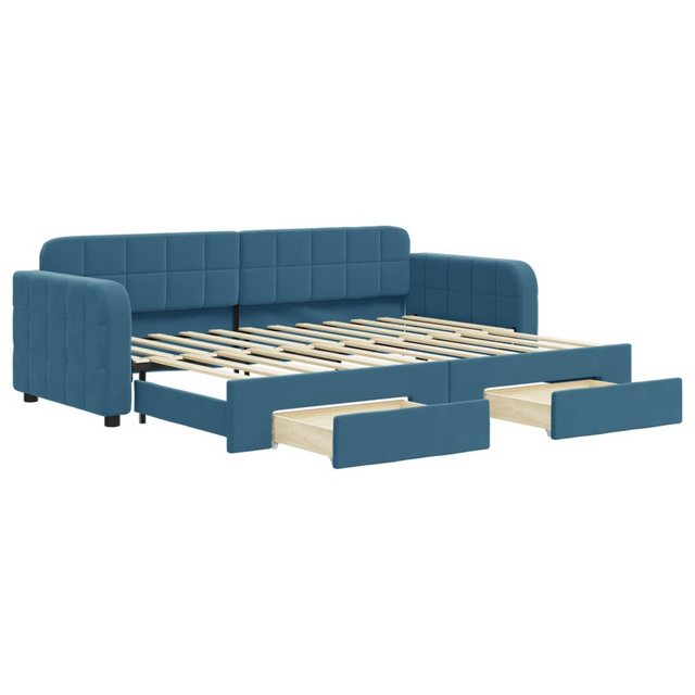 vidaXL Gästebett Gästebett Tagesbett Ausziehbar mit Schubladen Blau 80x200 günstig online kaufen