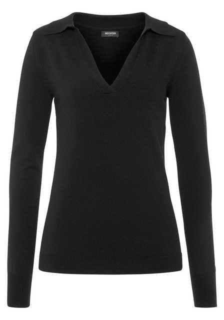 HECHTER PARIS Polokragenpullover mit elegantem V-Ausschnitt günstig online kaufen