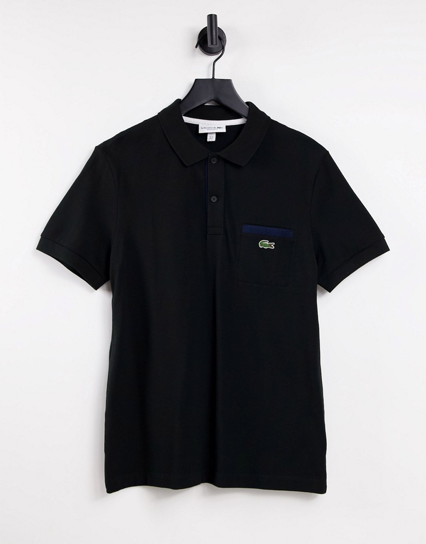 Lacoste – Polohemd mit Logo-Schwarz günstig online kaufen