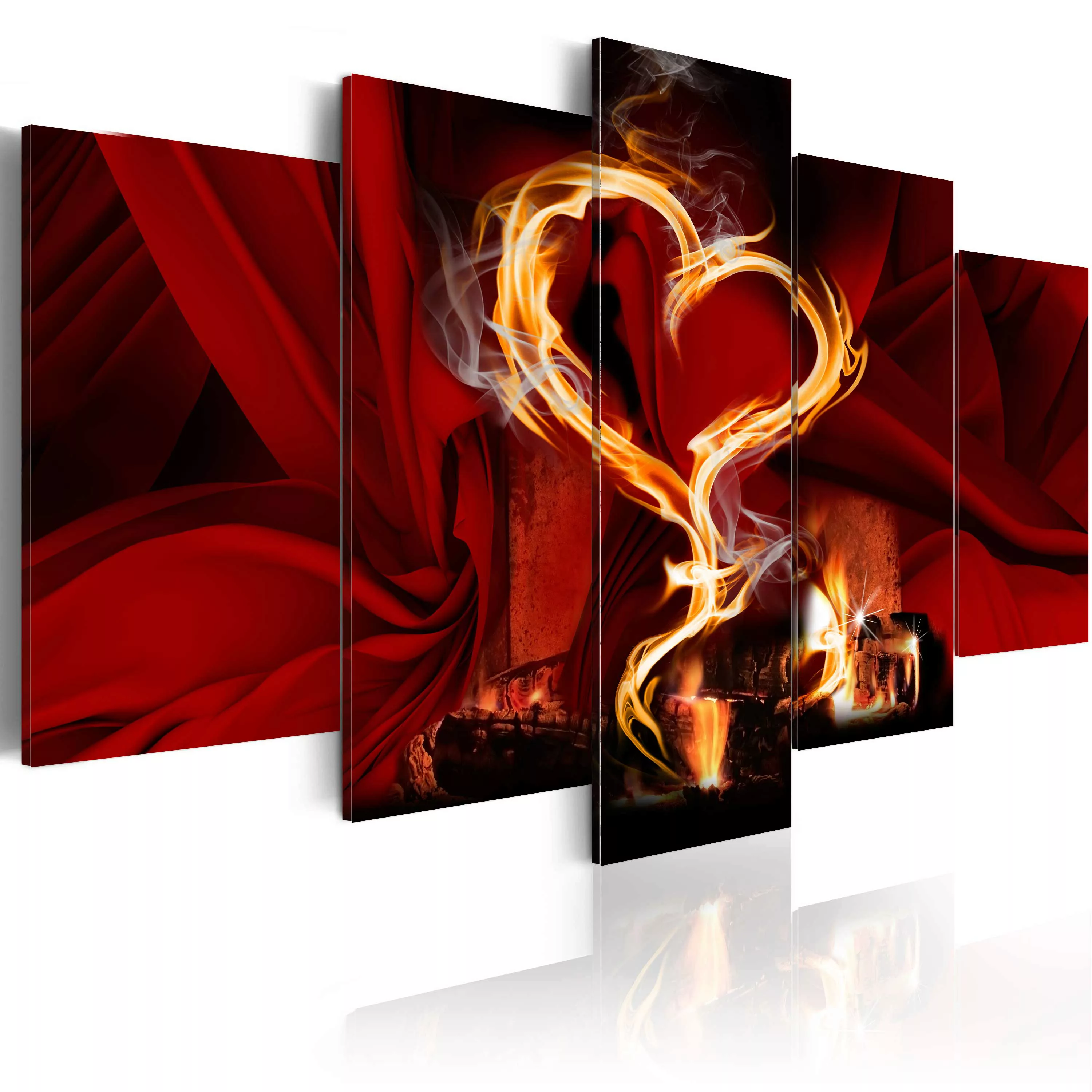 Wandbild - Flammen der Liebe: Herzen günstig online kaufen