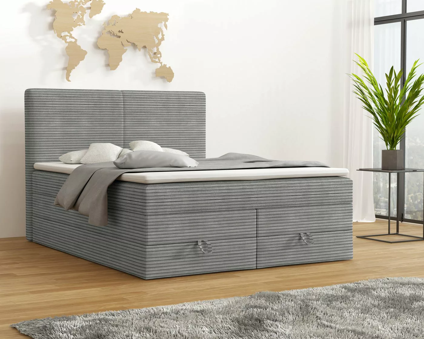 Deine Möbel 24 Boxspringbett LOFT DUO Boxspring Komplettbett Polsterbett Bo günstig online kaufen