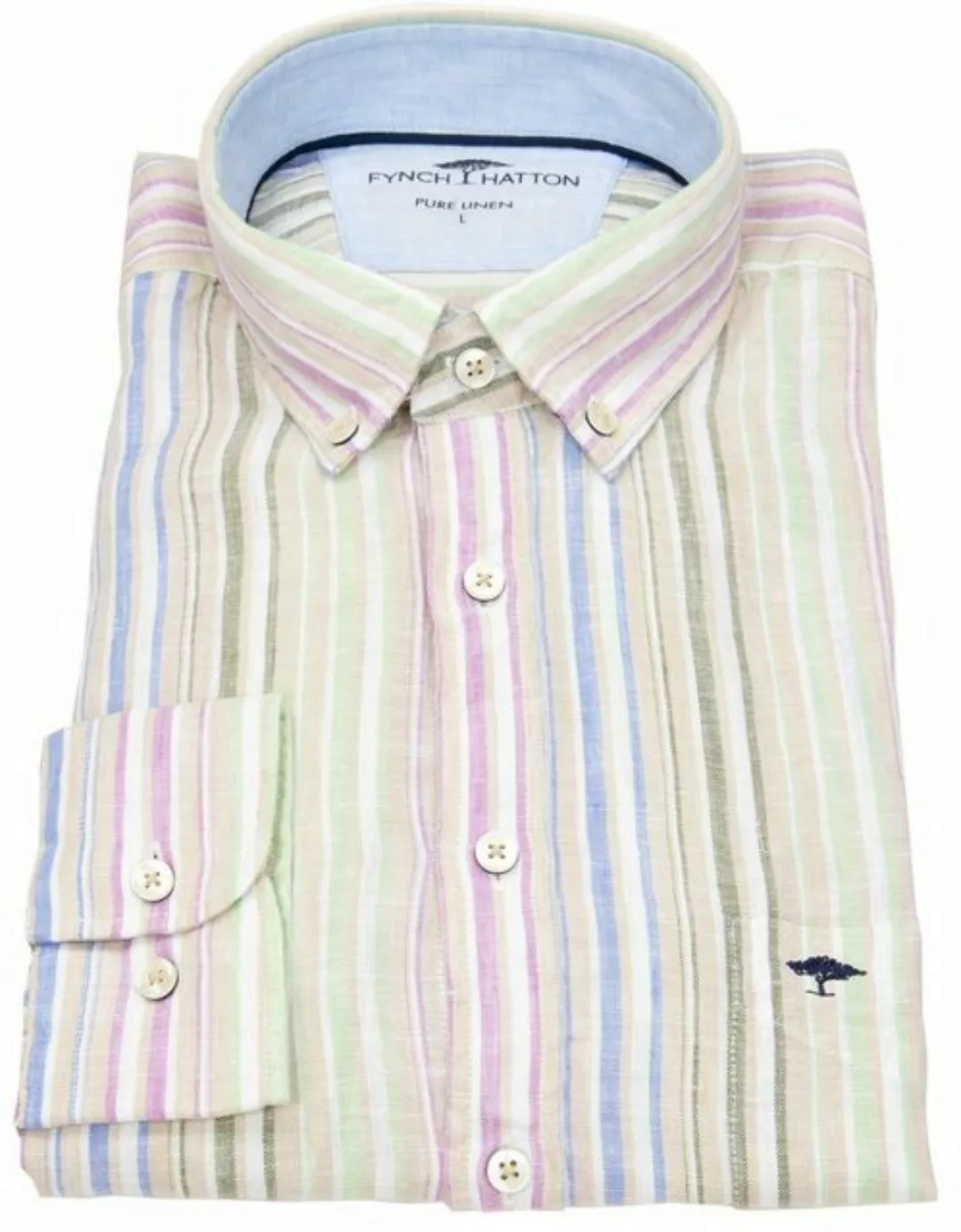 FYNCH-HATTON Langarmhemd Button-Down-Kragen günstig online kaufen