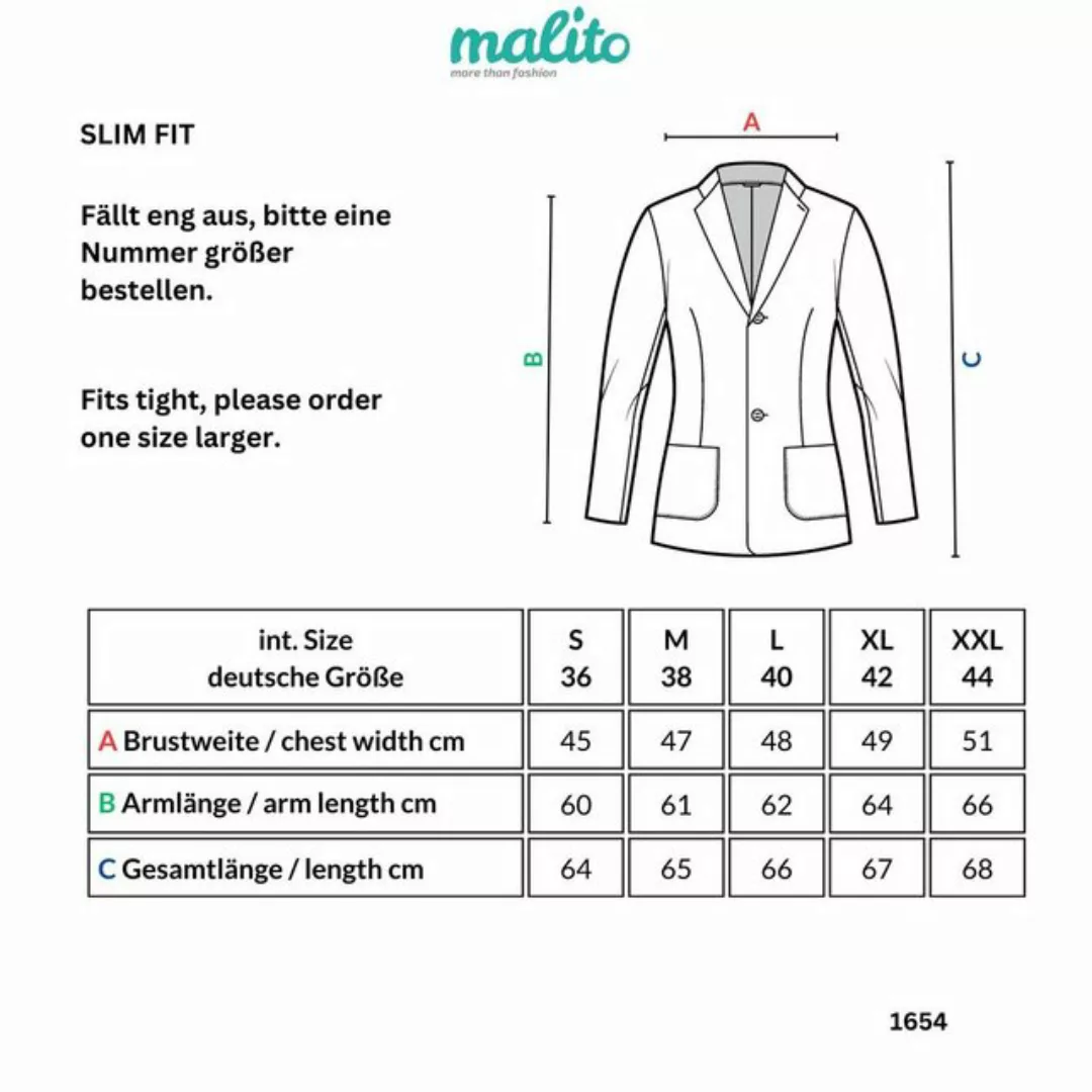 malito more than fashion Jackenblazer 1654 Sweatjacke in Blazerform Slimfit günstig online kaufen