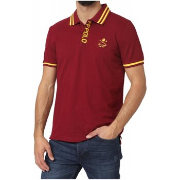Frank Ferry  T-Shirts & Poloshirts FFS2102-BORDEAUX-YELLOW günstig online kaufen
