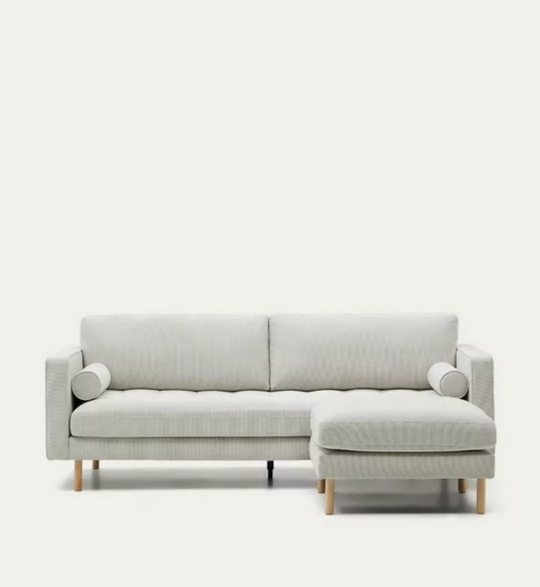 Natur24 Sofa 3-Sitzer-Sofa mit Fußablage Denise 222 x 85 x 178 cm Chenille günstig online kaufen