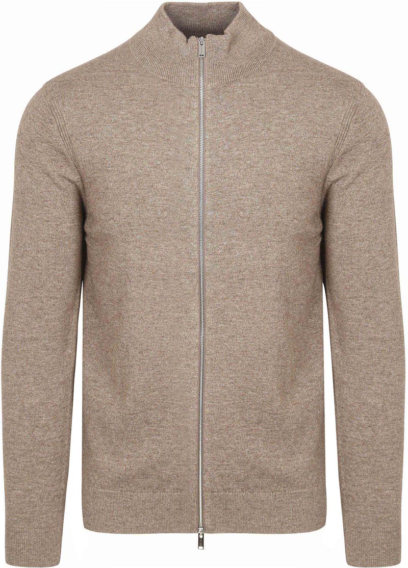 Profuomo Strickjacke Merinowolle Taupe - Größe M günstig online kaufen