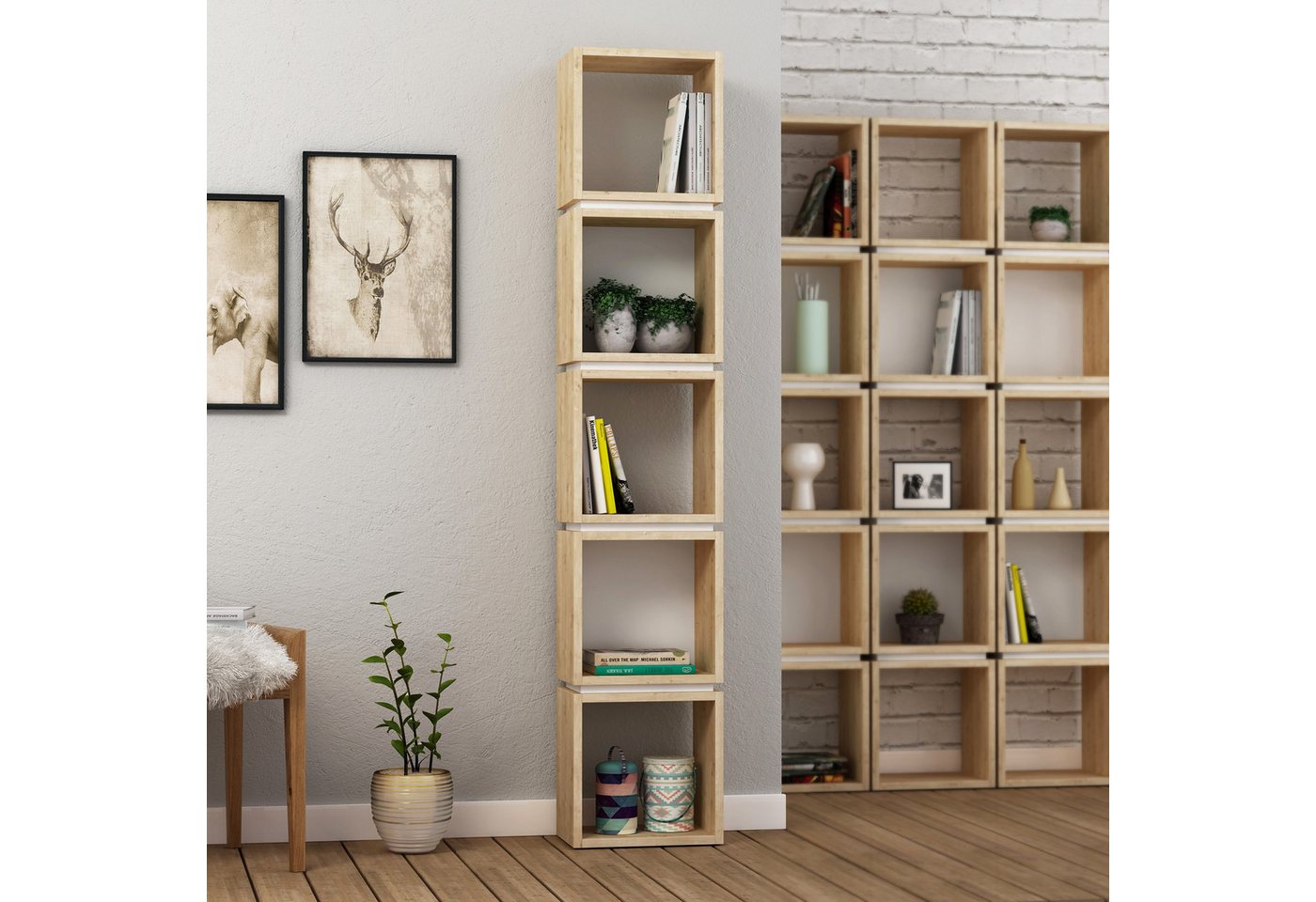 Decortie Bücherregal Multi, Modernes Bücherregal Display Unit, 32 x 22 x 16 günstig online kaufen