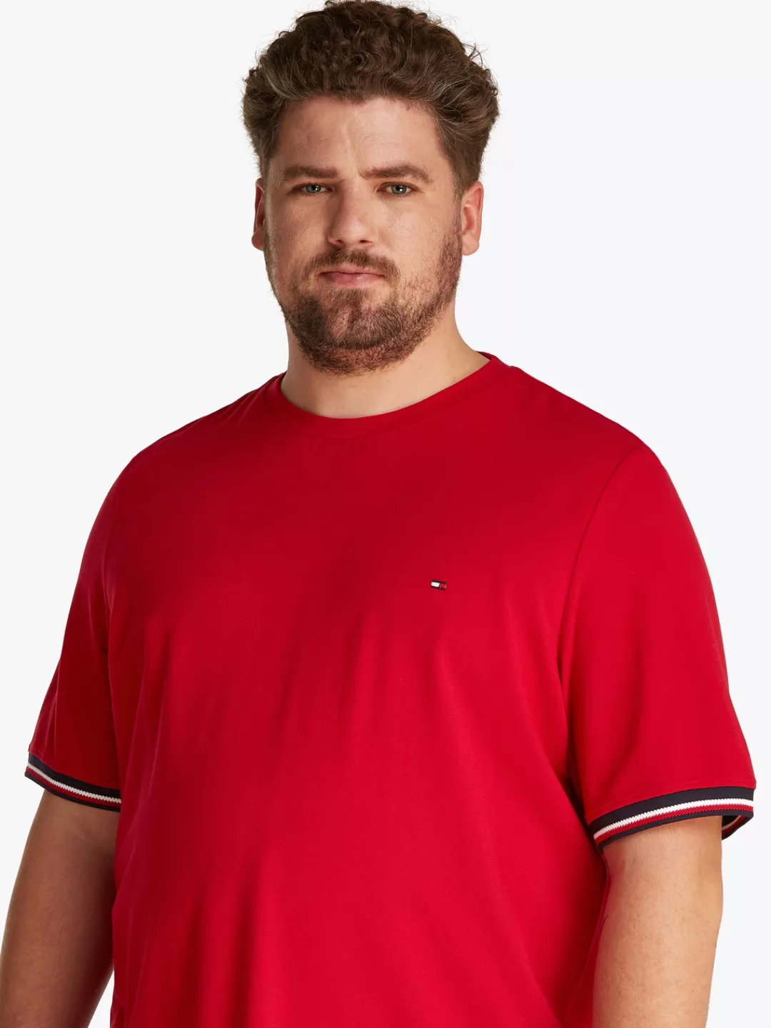 Tommy Hilfiger Big & Tall T-Shirt BT-GLOBAL STRIPE CUFF TEE-B Große Größen günstig online kaufen