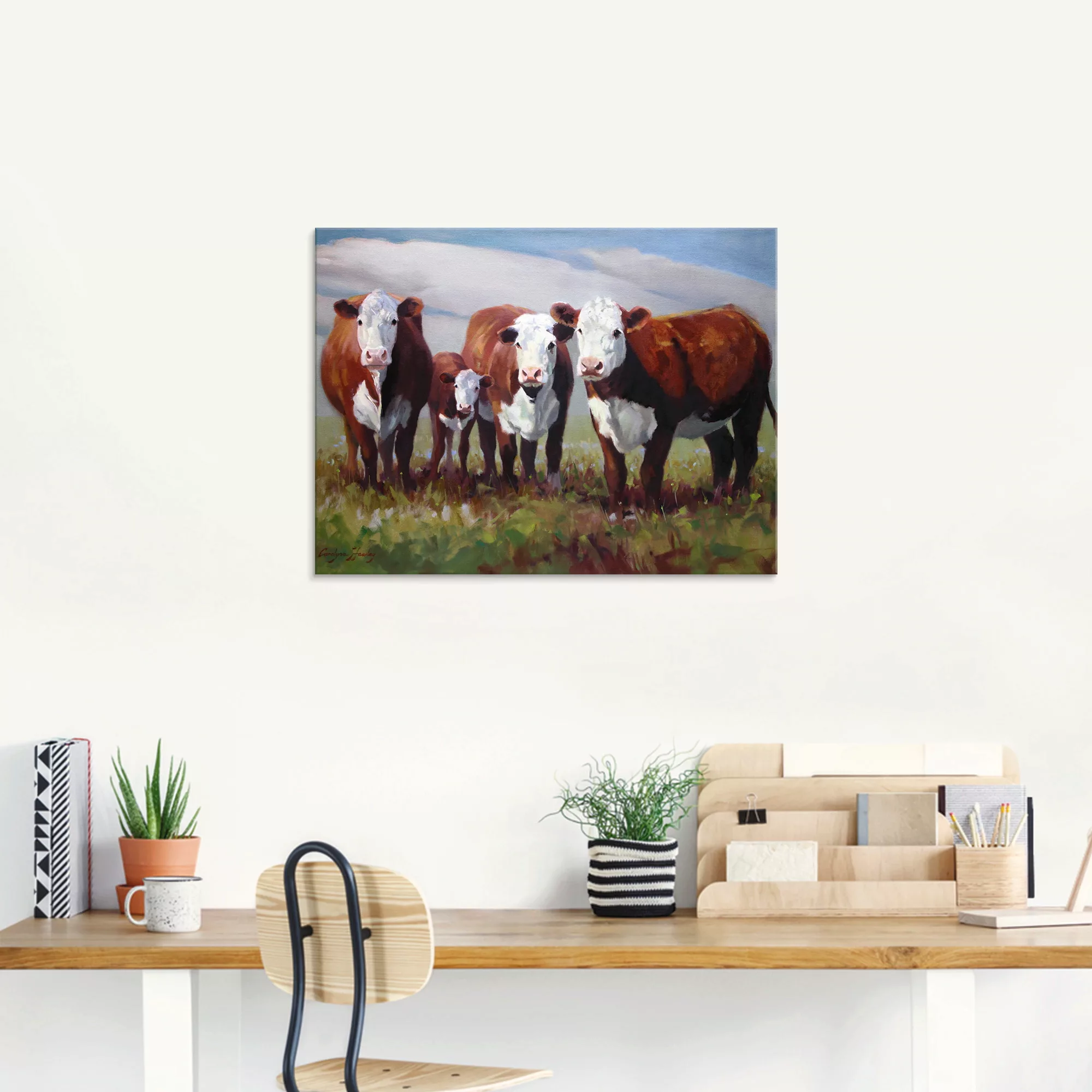 Artland Glasbild "Zuhause der Kühe", Haustiere, (1 St.) günstig online kaufen