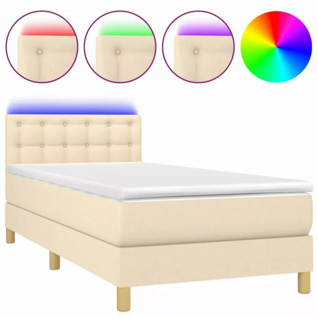 vidaXL Boxspringbett Bett Boxspringbett komplett mit Matratze & LED Stoff ( günstig online kaufen