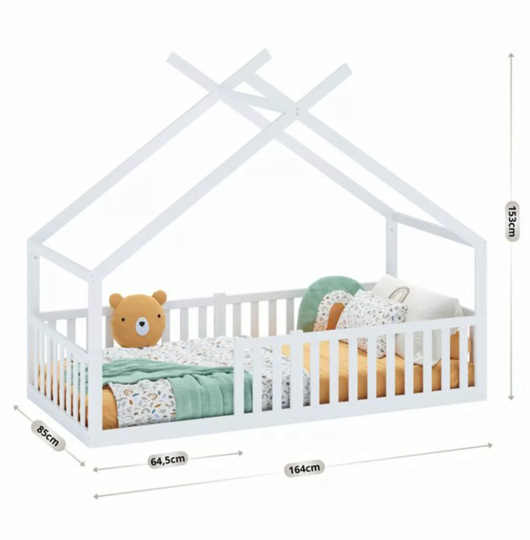 Alavya Home® Hausbett Bodenbett DREAM SET aus Buche – FSC® 100%, Deko & Mat günstig online kaufen