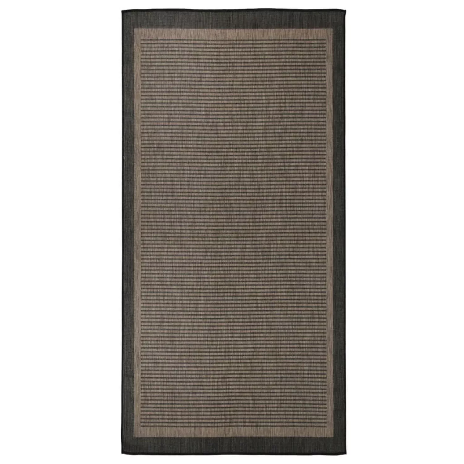 vidaXL Outdoorteppich Flachgewebe 100x200 Cm Dunkelbraun 1124013 günstig online kaufen