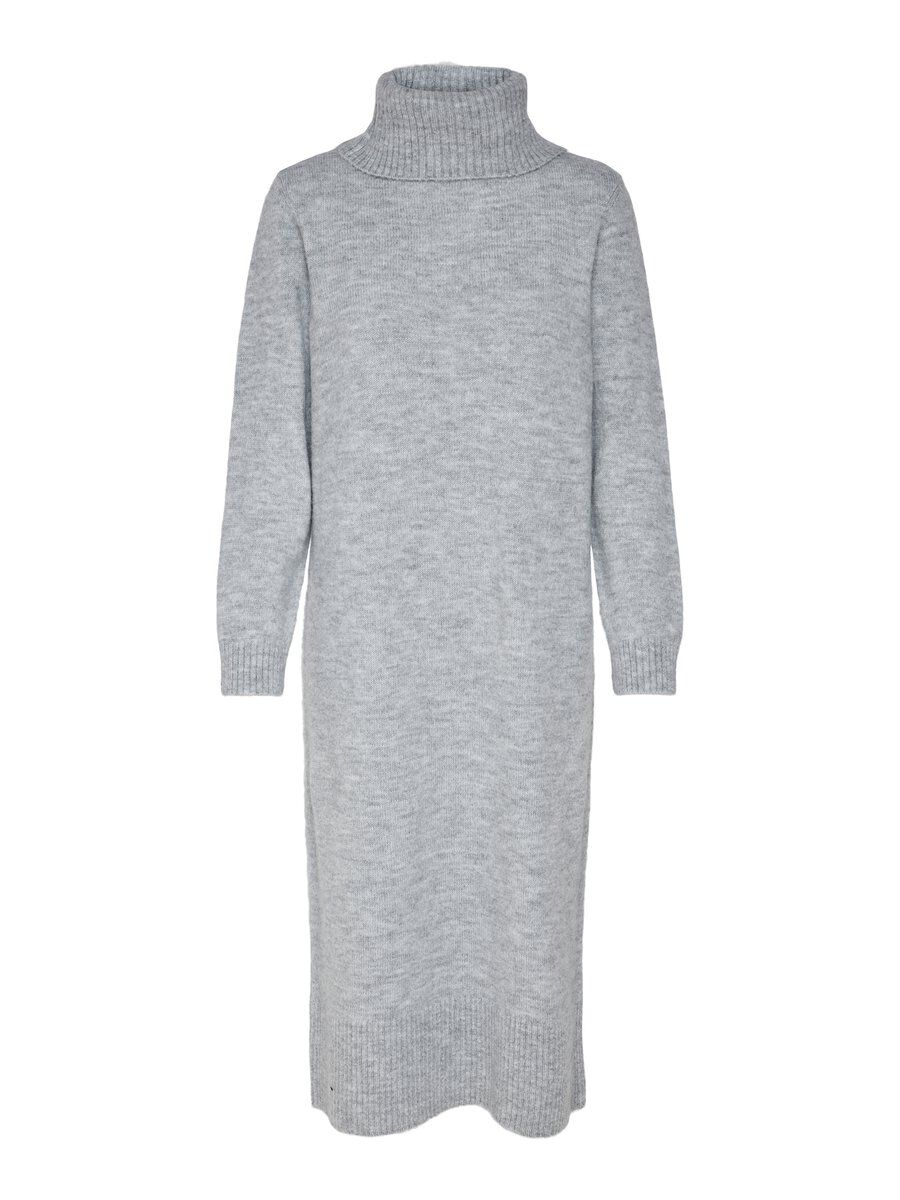 ONLY Rollkragen Strickkleid Damen Grau günstig online kaufen