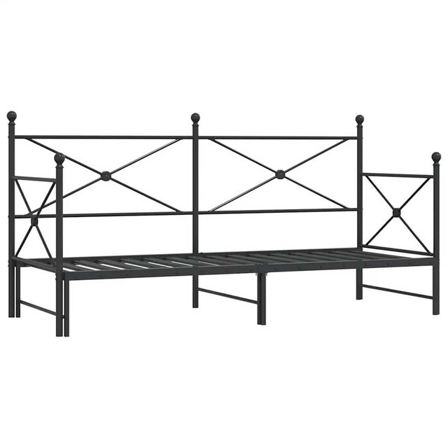 vidaXL Bettgestell Tagesbett Ausziehbar ohne Matratze Schwarz 90x200 cm Sta günstig online kaufen