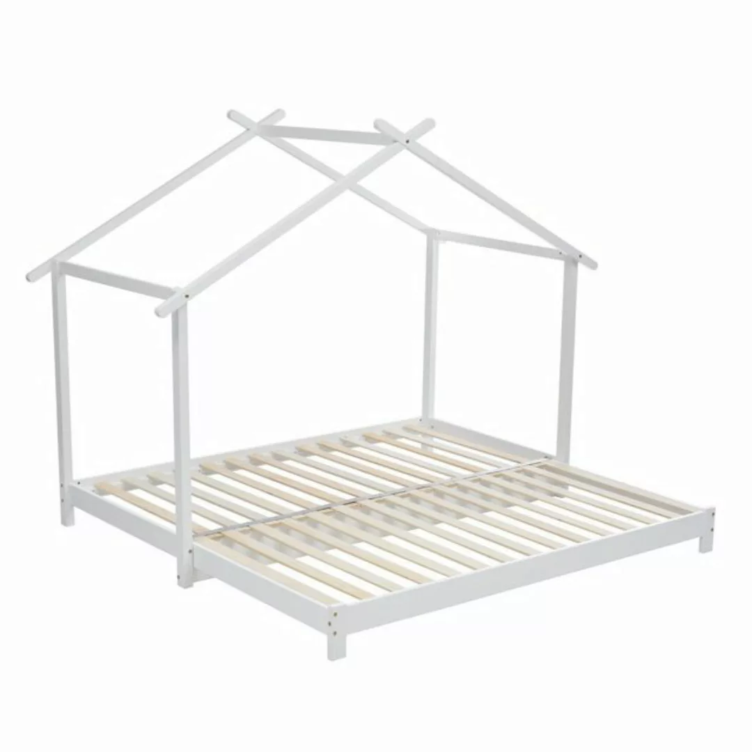 Gotagee Hausbett 90/180x190cm Kinderbett mit Ausziehbarem Bett Doppelbett E günstig online kaufen