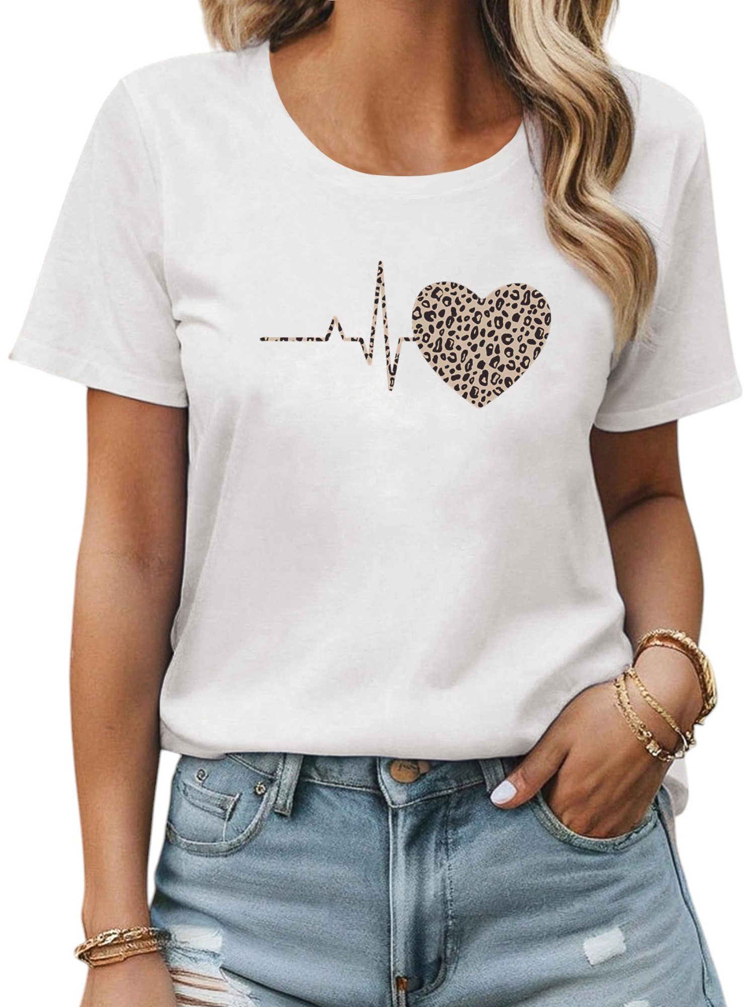 PYL Kurzarmshirt Damen Bequemes Sommer T günstig online kaufen