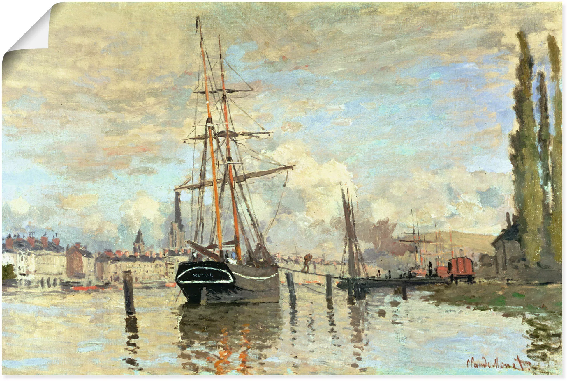 Artland Wandbild "Die Seine in Rouen. 1874.", Boote & Schiffe, (1 St.), als günstig online kaufen