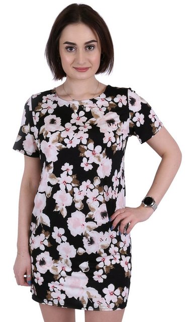 Sarcia.eu Minikleid Schwarzes Minikleid aus Chiffon - Blumen John Zack S günstig online kaufen