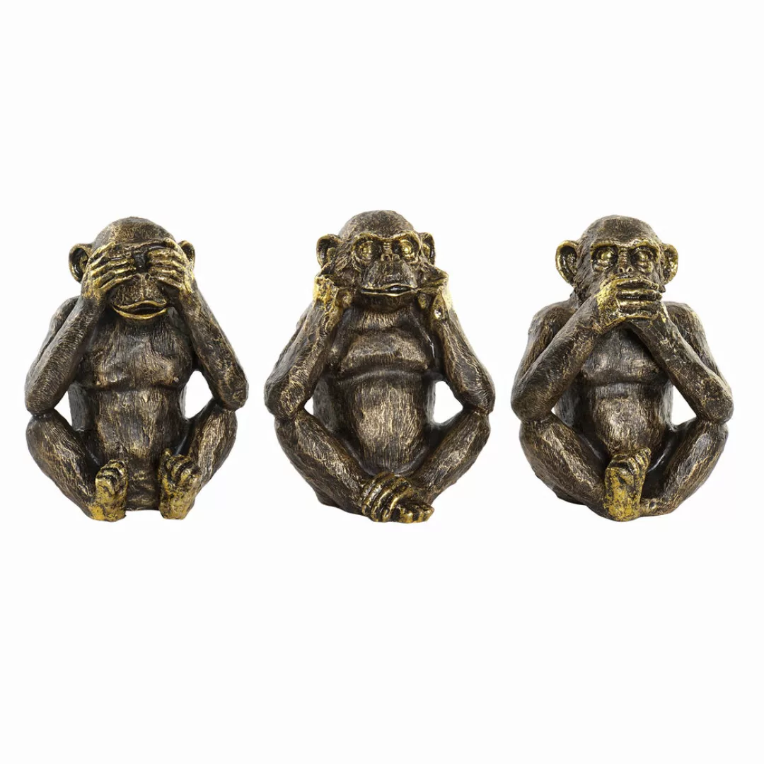 Deko-figur Dkd Home Decor Affe Harz Kolonial (3 Pcs) günstig online kaufen