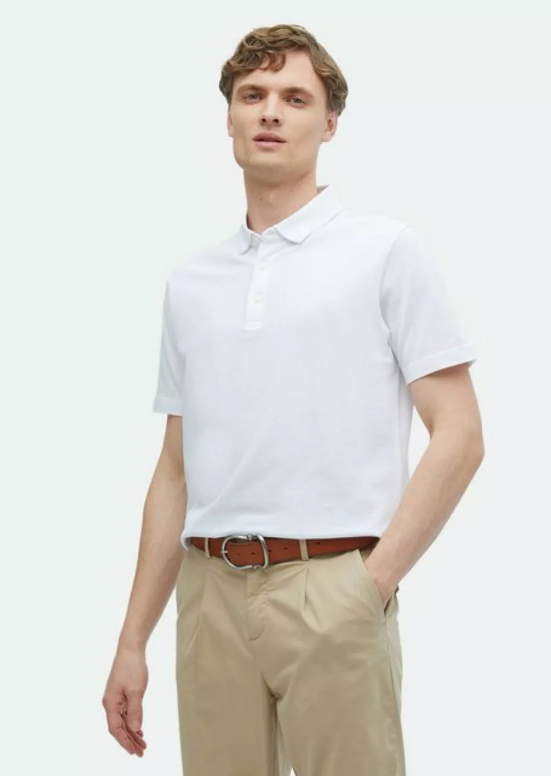 RAMSEY Poloshirt Schlichtes T-Shirt aus 100 % Baumwolle mit Polokragen günstig online kaufen