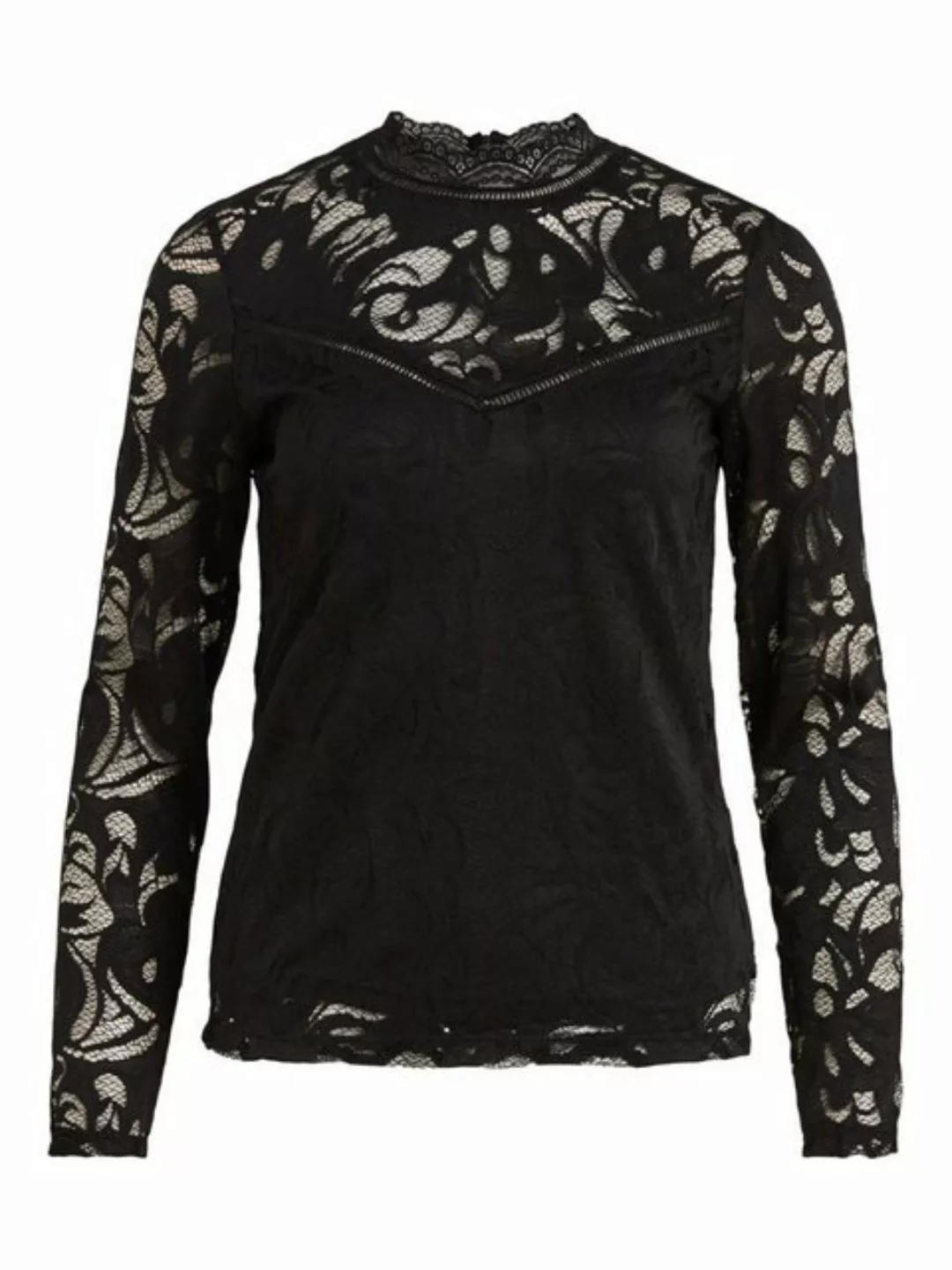 Vila Stasia Langarm-t-shirt Aus Spitze XS Black günstig online kaufen