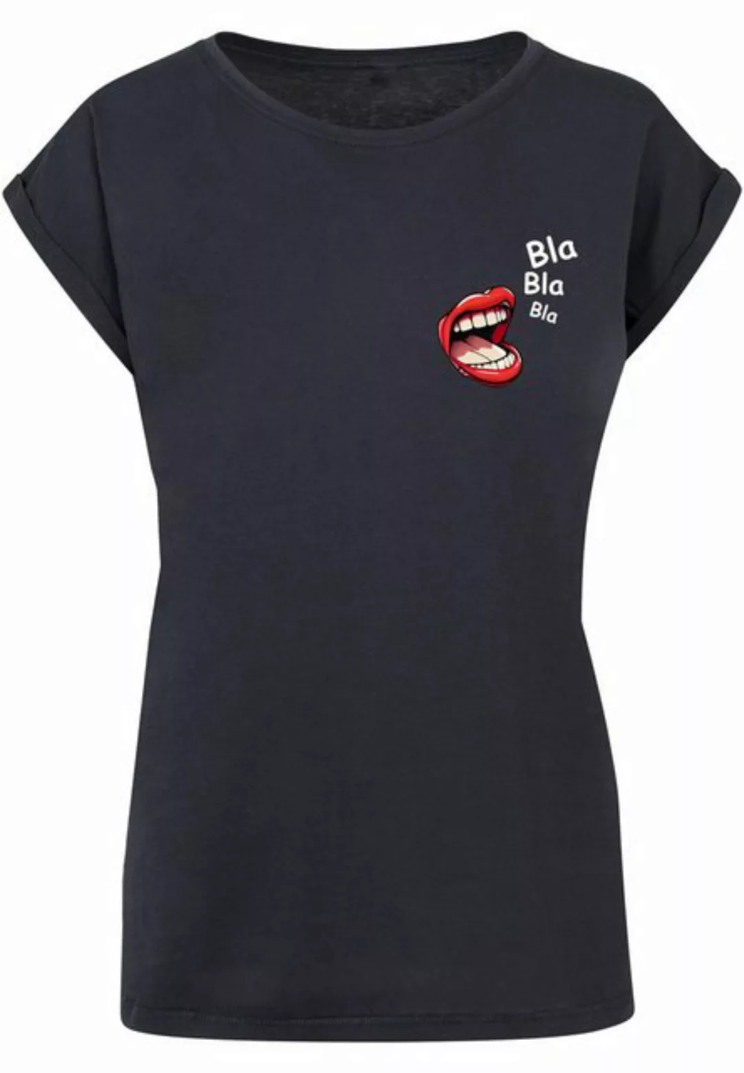 Merchcode T-Shirt Merchcode Damen Ladies Bla Bla Bla Comic Extended Shoulde günstig online kaufen