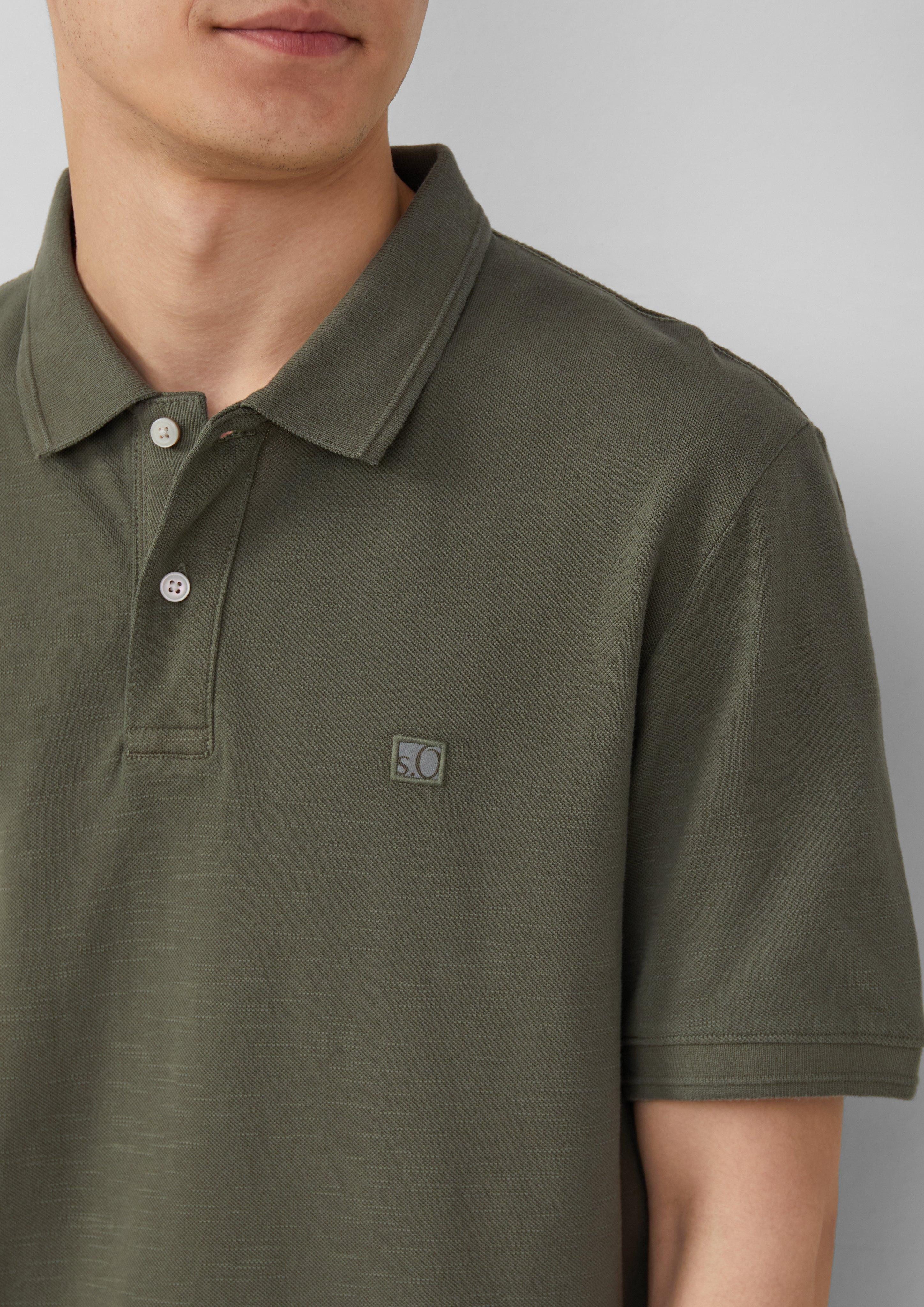 s.Oliver Kurzarmshirt Poloshirt mit kleinem Labelpatch günstig online kaufen