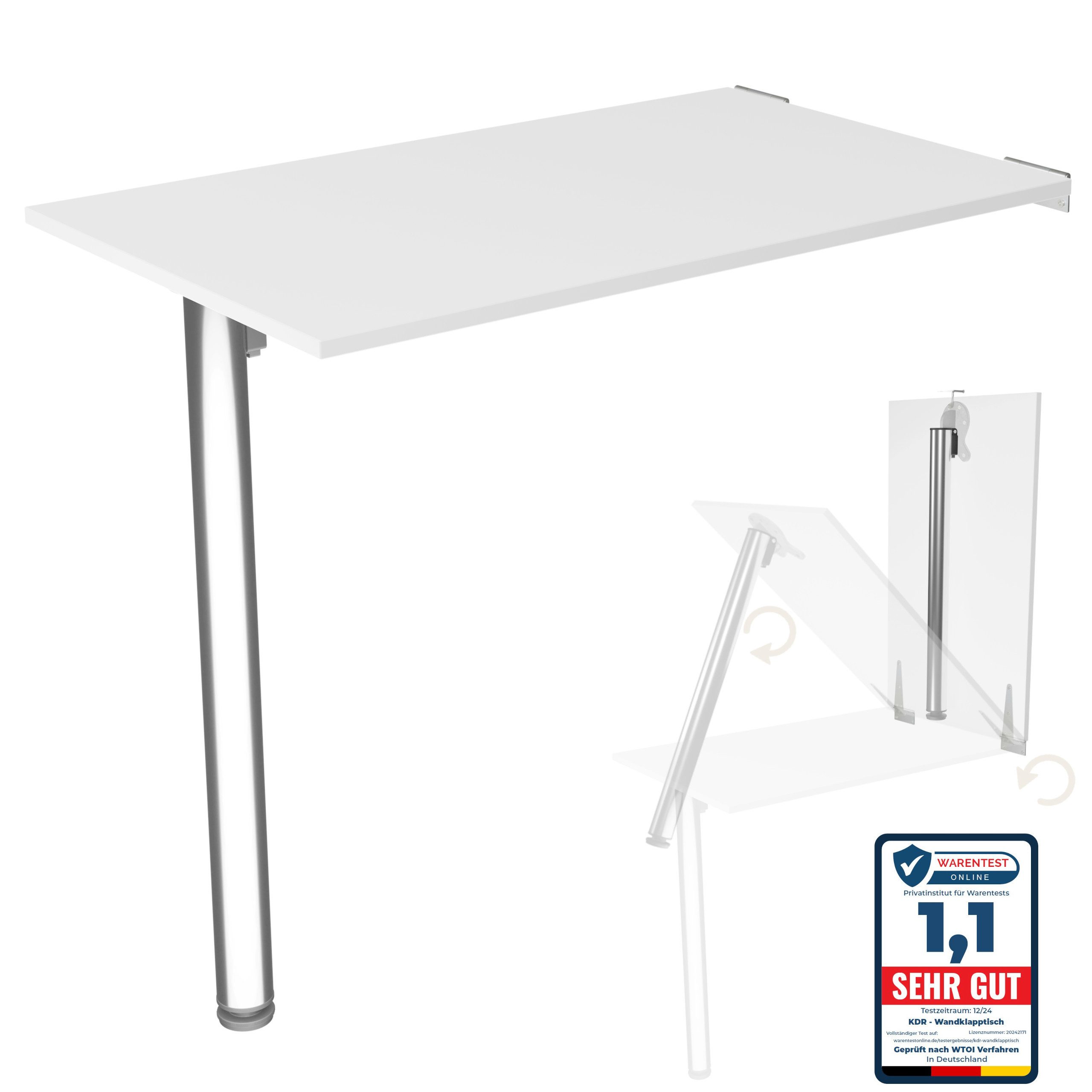 KDR Produktgestaltung Klapptisch 80x50 Wandklapptisch Esstisch günstig online kaufen