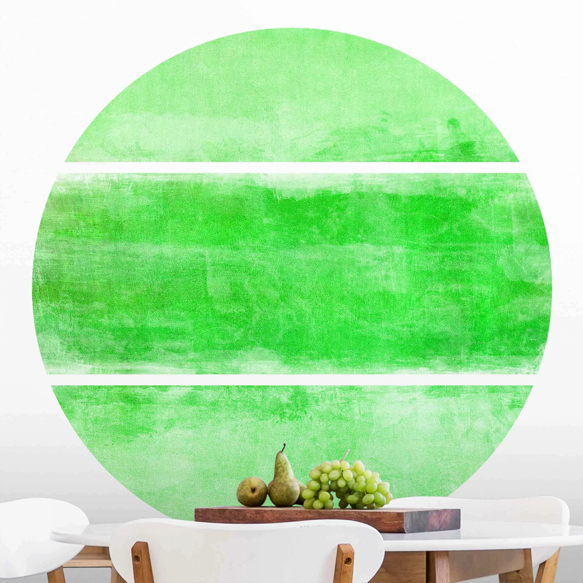 Runde Fototapete selbstklebend Colour Harmony Green günstig online kaufen