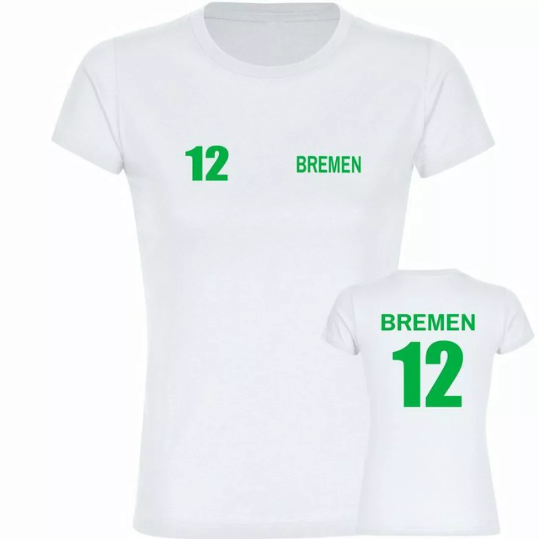 multifanshop T-Shirt Damen Bremen - Trikot Nummer 12 - Frauen günstig online kaufen