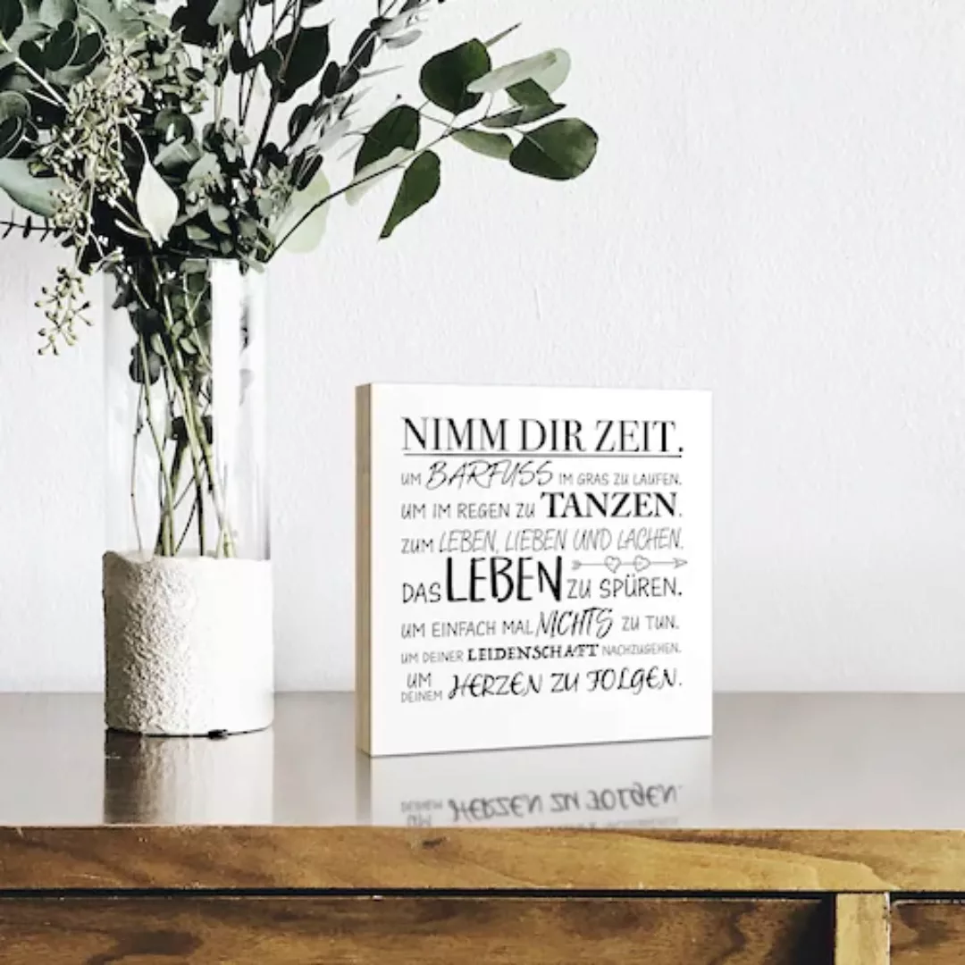Artland Holzbild "Nimm dir Zeit", Sprüche & Texte, (1 St.) günstig online kaufen