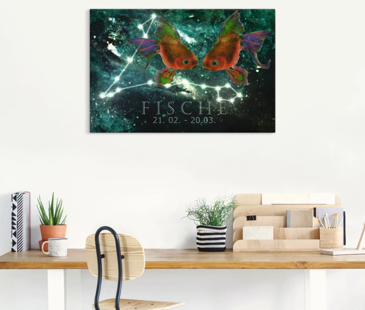 Artland Wandbild »Sternzeichen - Fische«, Bilder von Sternzeichen, (1 St.), günstig online kaufen