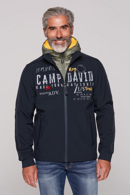 CAMP DAVID Softshelljacke mit verstellbarem Gummizug im Saum günstig online kaufen