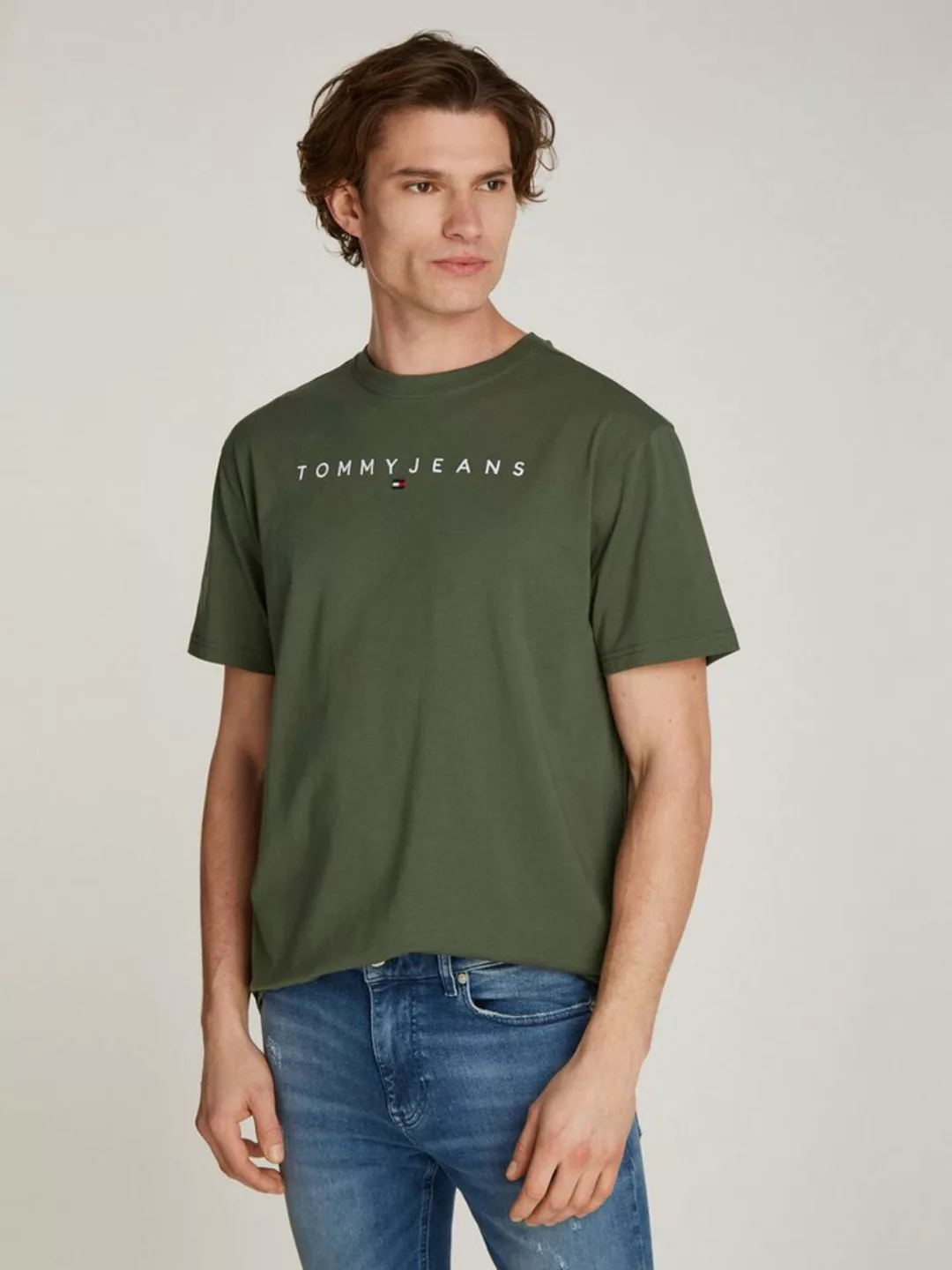 Tommy Jeans T-Shirt TJM REG LINEAR LOGO TEE EXT mit Markenlabel günstig online kaufen