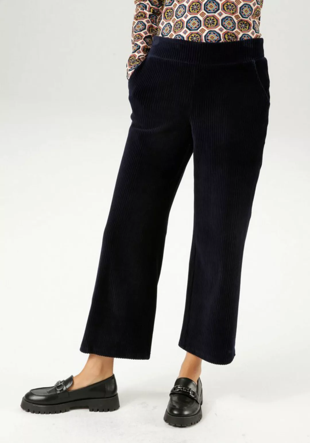 Aniston CASUAL Cordhose in trendiger Culotte-Form günstig online kaufen