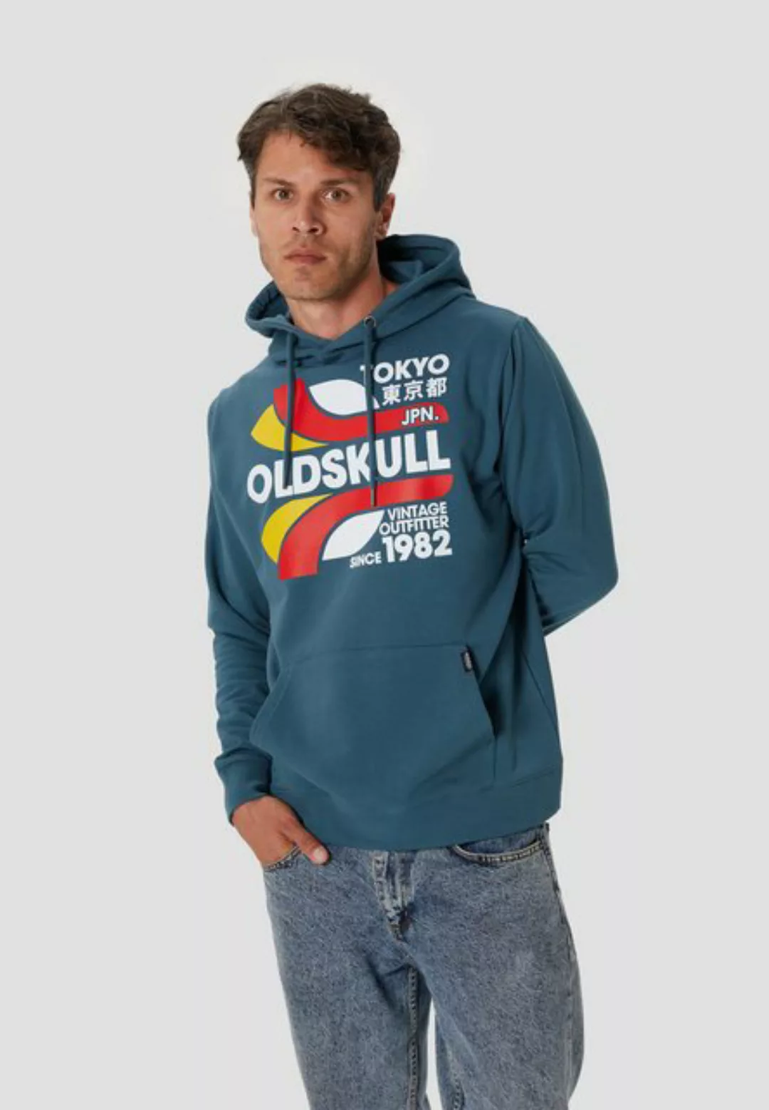 Oldskull Hoodie Retro Tokyopolis Vintage Logo Graphic günstig online kaufen