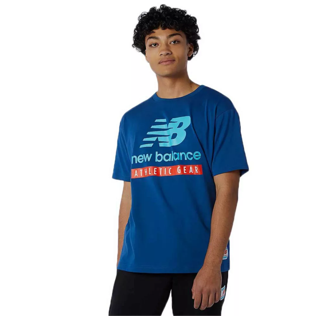 New Balance Essentials Logo Kurzarm T-shirt S Captain Blue günstig online kaufen