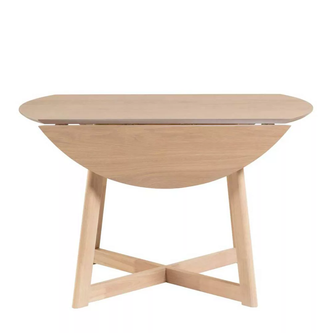 Runder Tisch im Skandi Design Platte abklappbar günstig online kaufen