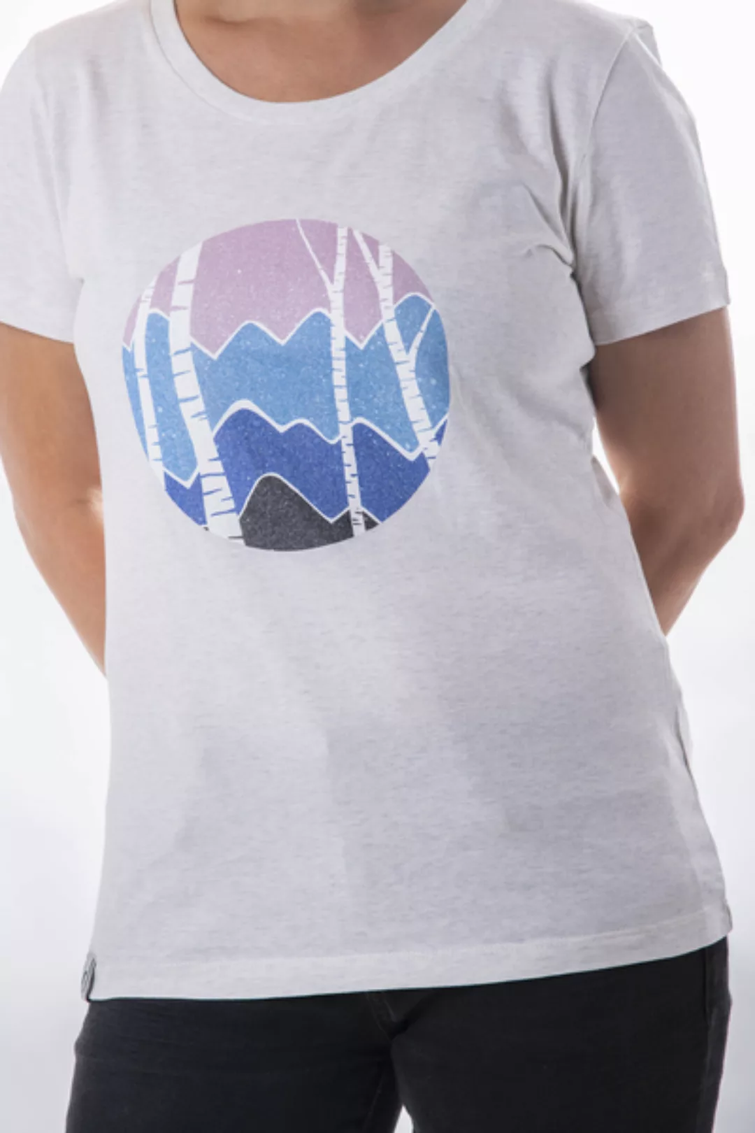 Damen T- Shirt "Elschattierungen" In Cream Heather Grey günstig online kaufen