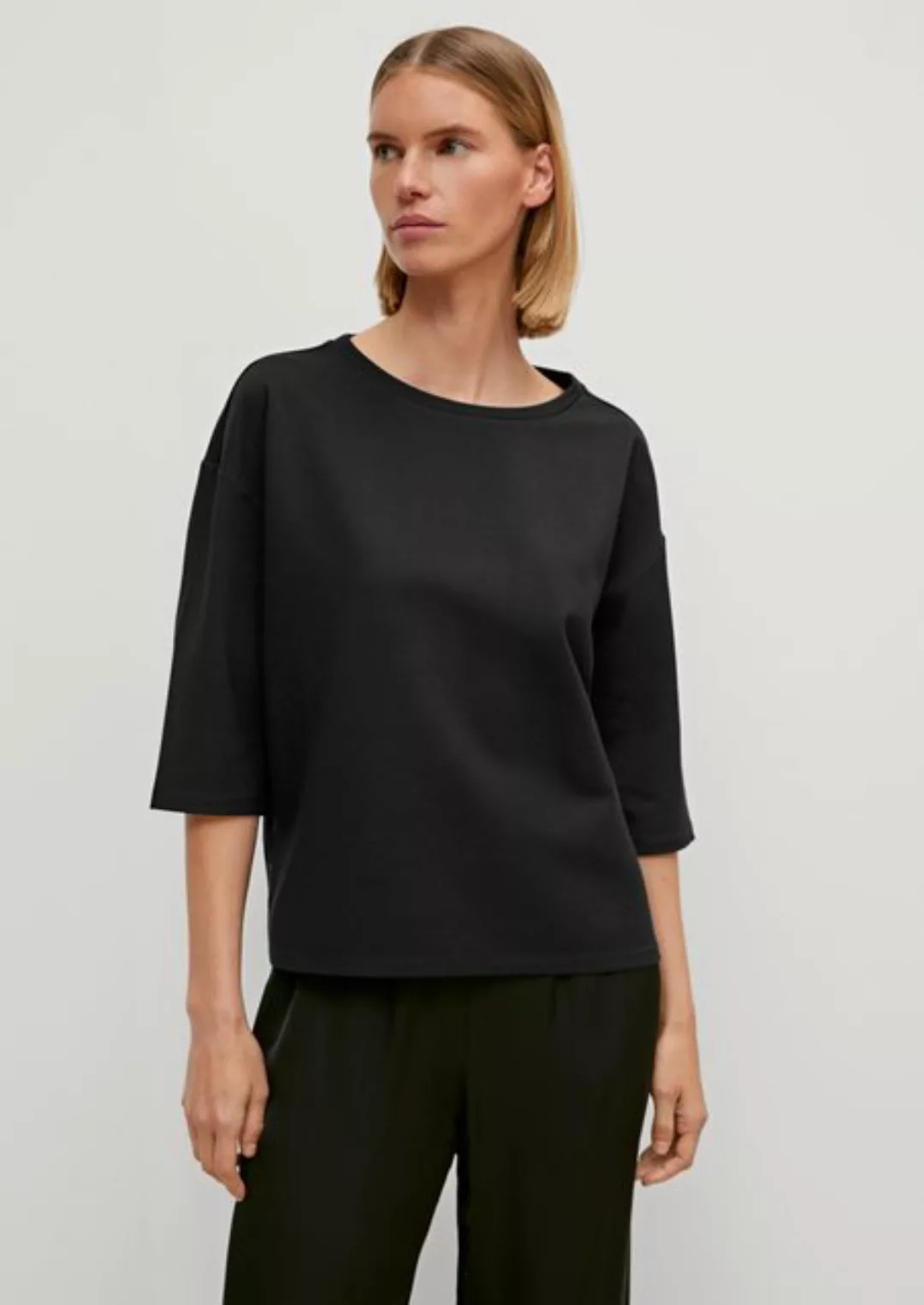 Comma Sweatshirt Blusenshirt im Materialmix günstig online kaufen