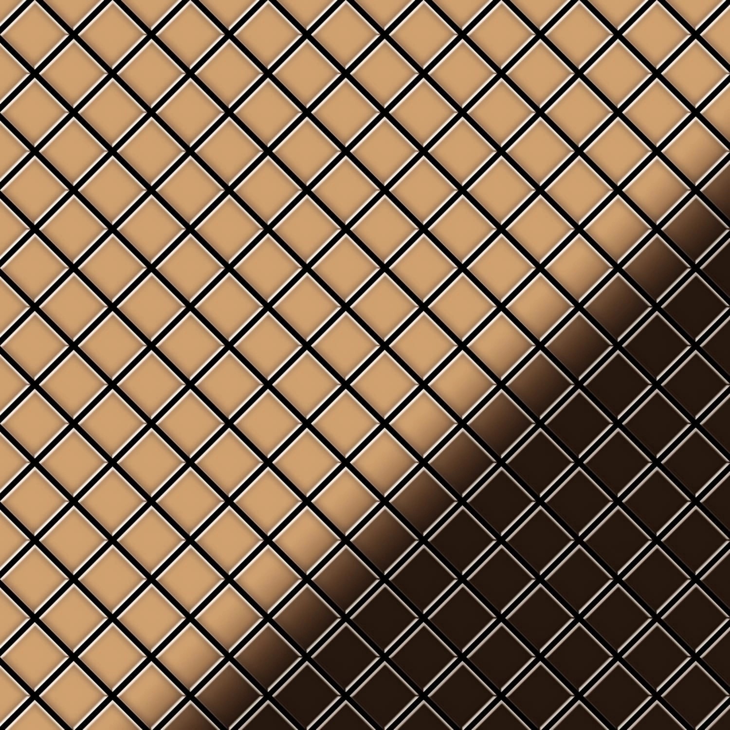 ALLOY Mosaik Fliese Massiv Metall Titan Hochglanz Kupfer 1,6mm Diamond-ti-a günstig online kaufen