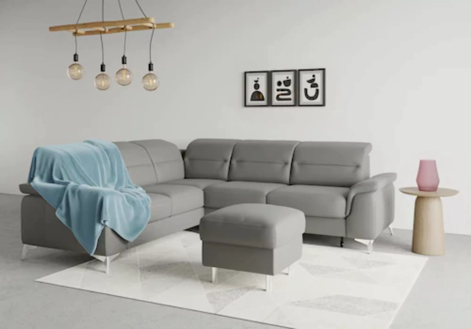 sit&more Ecksofa Sinatra L-Form, optional mit Kopfteilverstellung und Armte günstig online kaufen