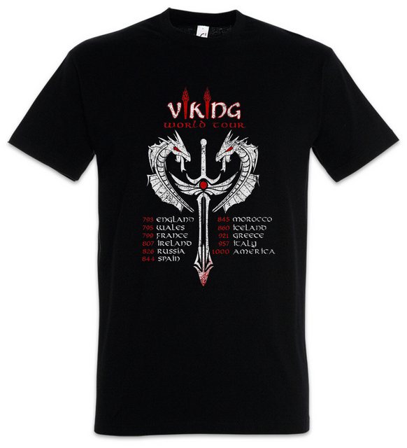 Urban Backwoods Print-Shirt Viking World Tour Herren T-Shirt Vikings Wiking günstig online kaufen