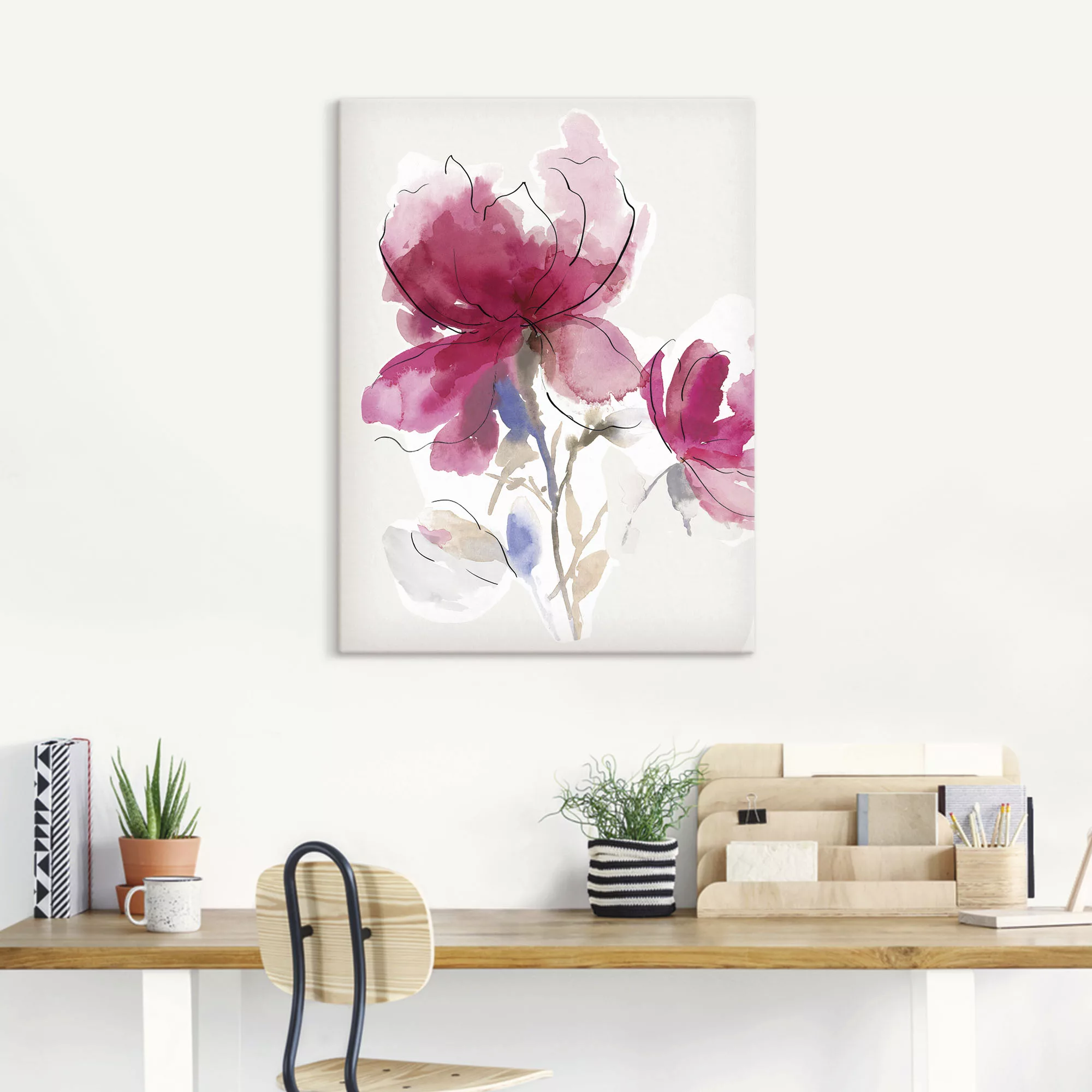 Artland Wandbild "Rosige Blüte I.", Blumenbilder, (1 St.) günstig online kaufen