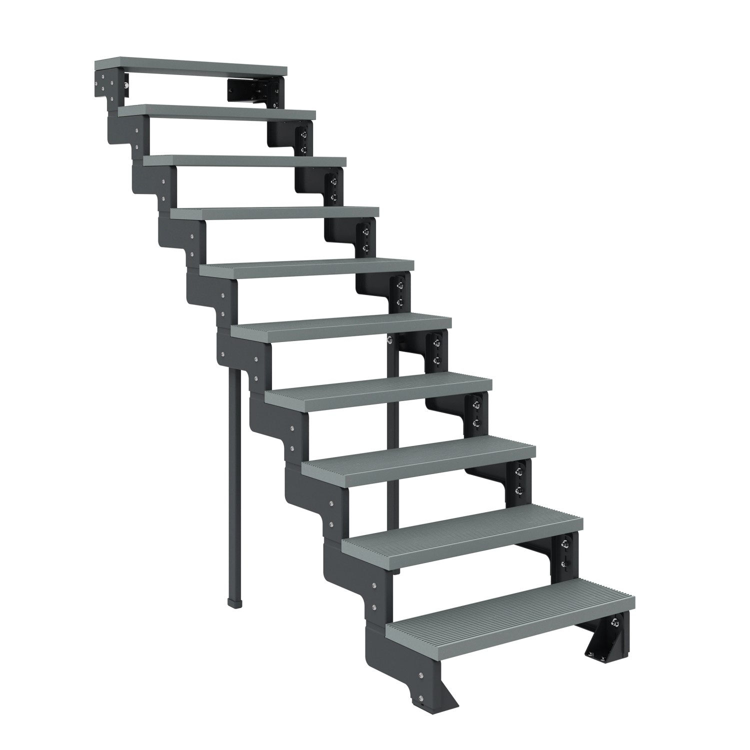 Dolle Außentreppe Gardentop Anthrazit 10 Stufen 100 cm Grau Ohne Geländer günstig online kaufen
