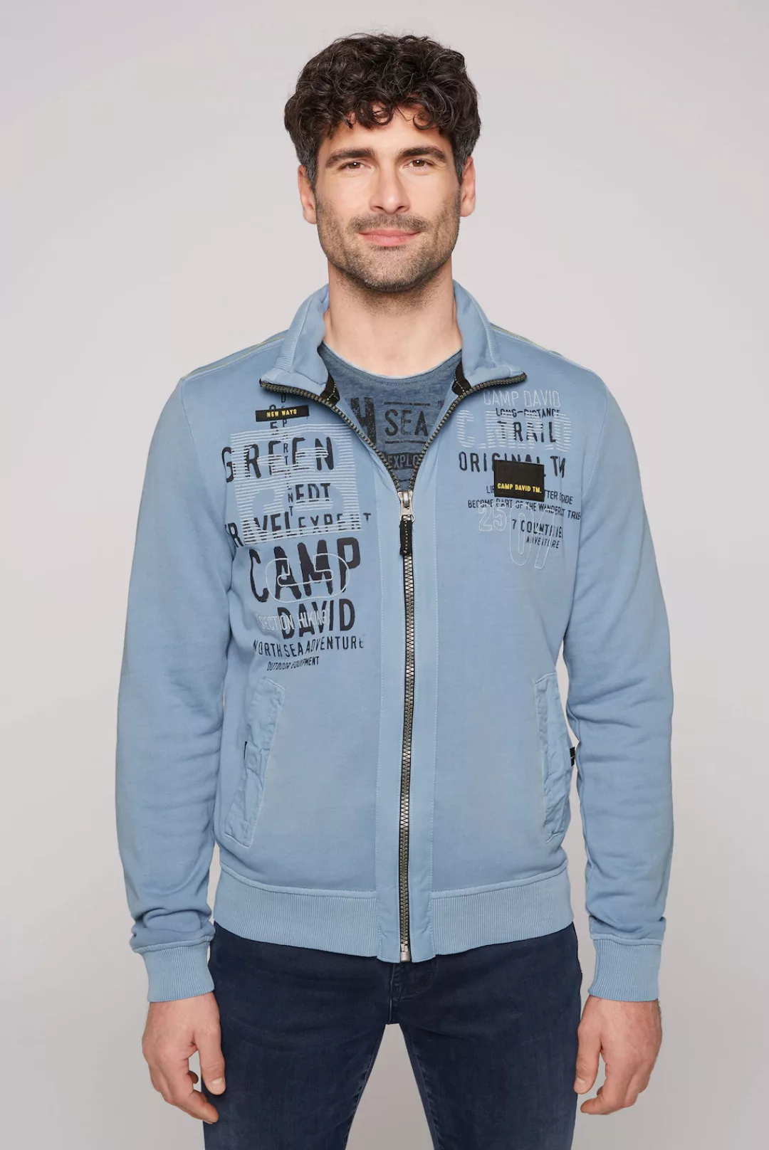 CAMP DAVID Sweatjacke, mit Stehkragen günstig online kaufen