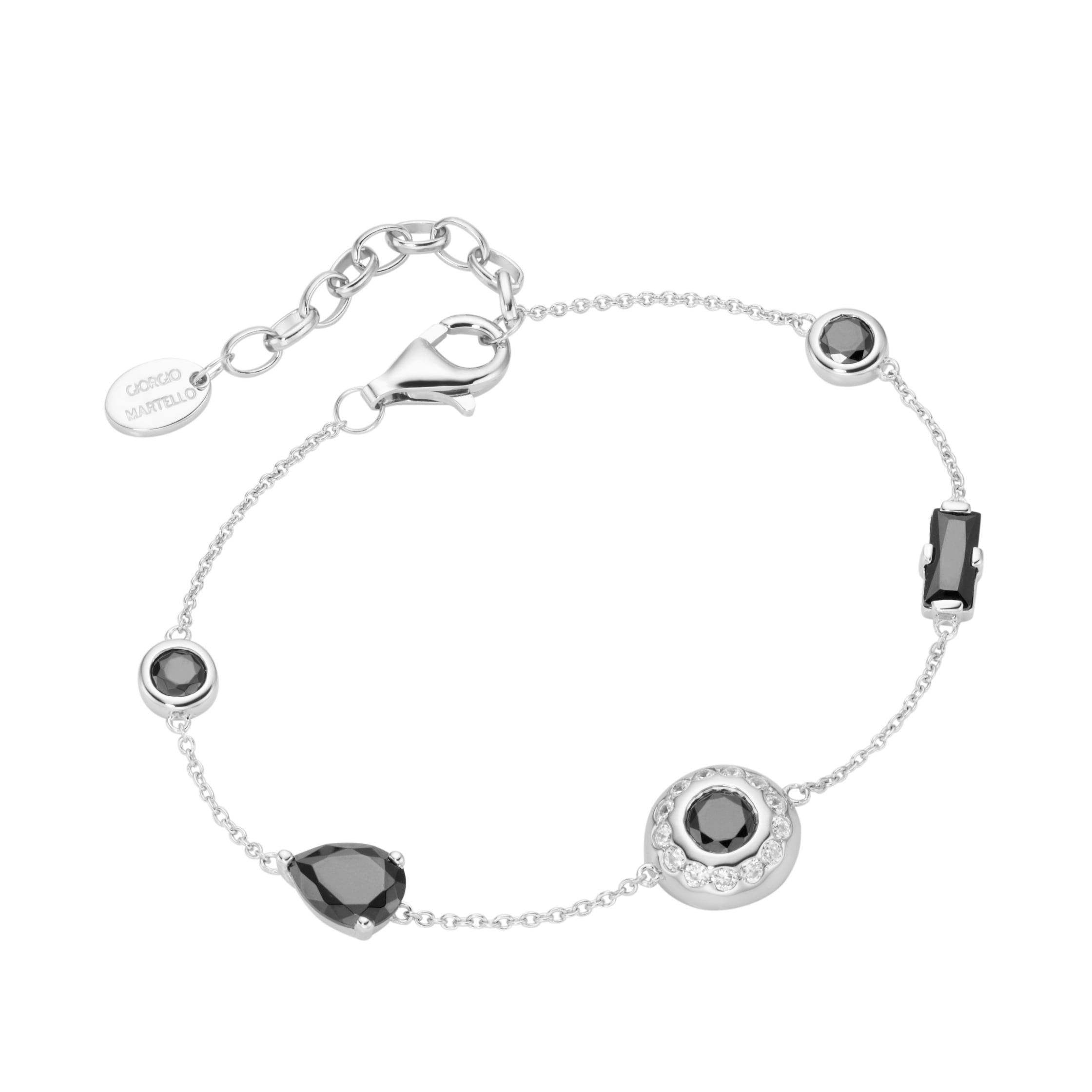 GIORGIO MARTELLO MILANO Armband "verschiedene Zwischenteile, Zirkonia schwa günstig online kaufen