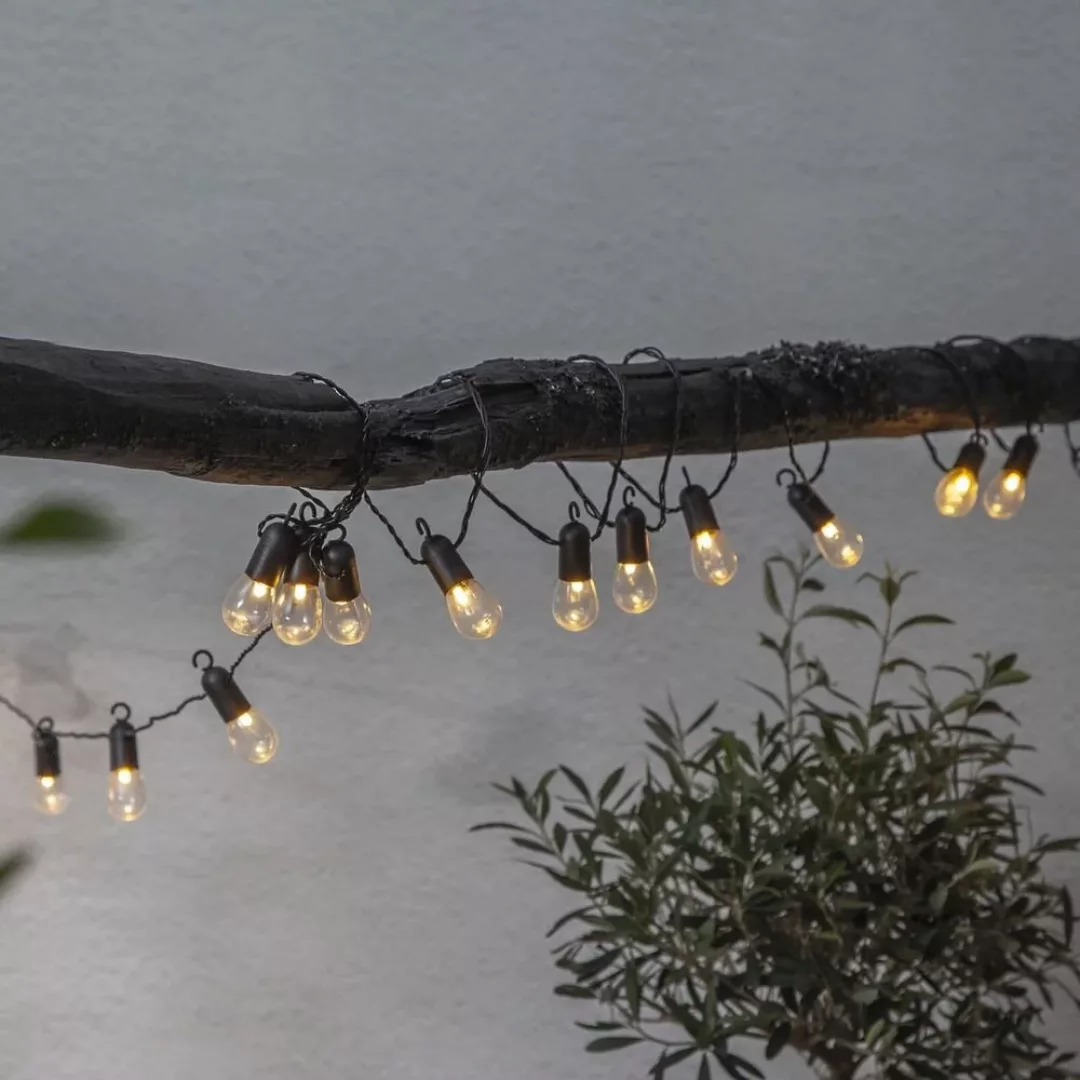 LED Party-Kette Small Hooky in Transparent 16-flammig IP44 günstig online kaufen