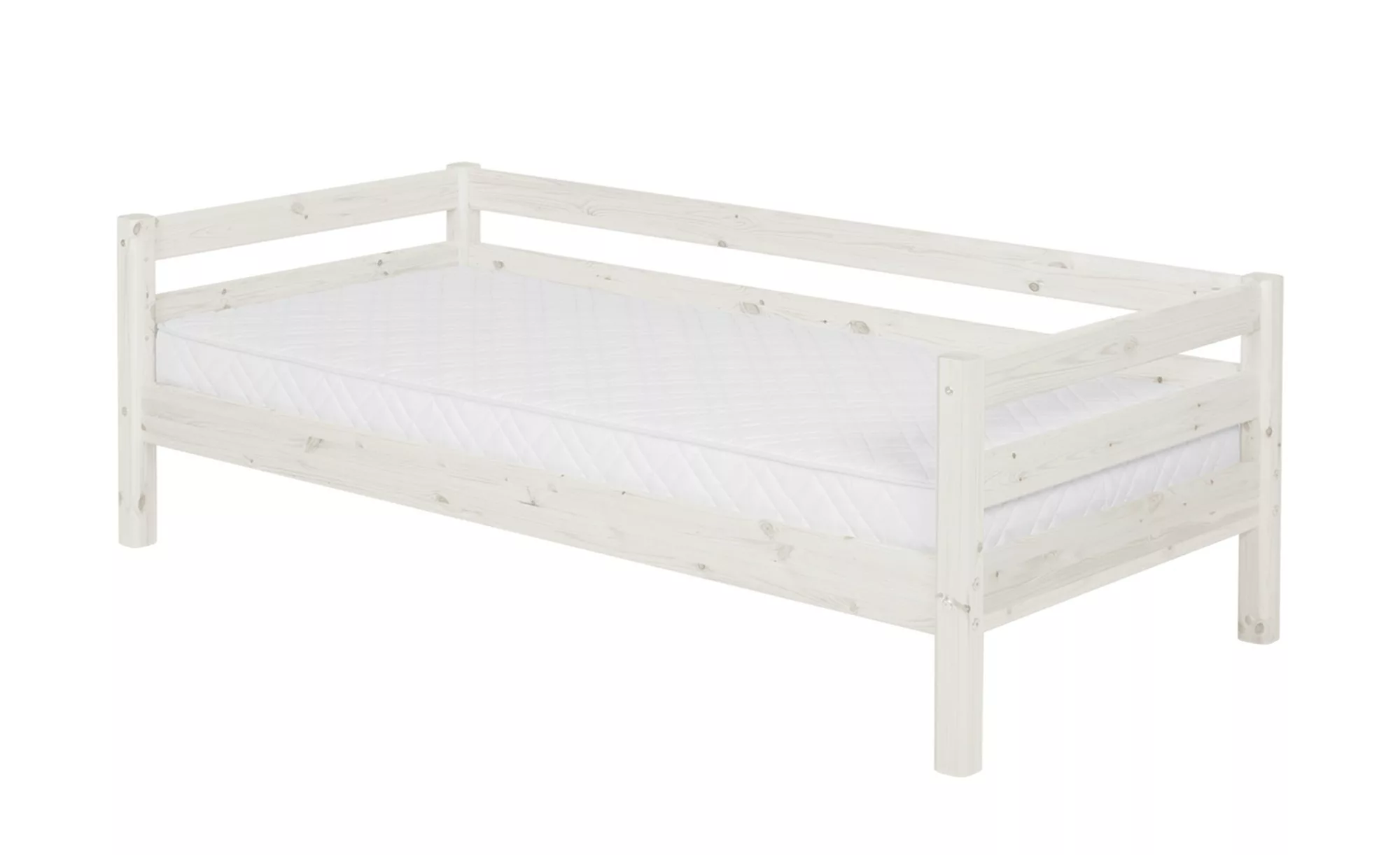 FLEXA Bett mit hinterer Absturzsicherung  Flexa Classic - weiß - 100 cm - 6 günstig online kaufen
