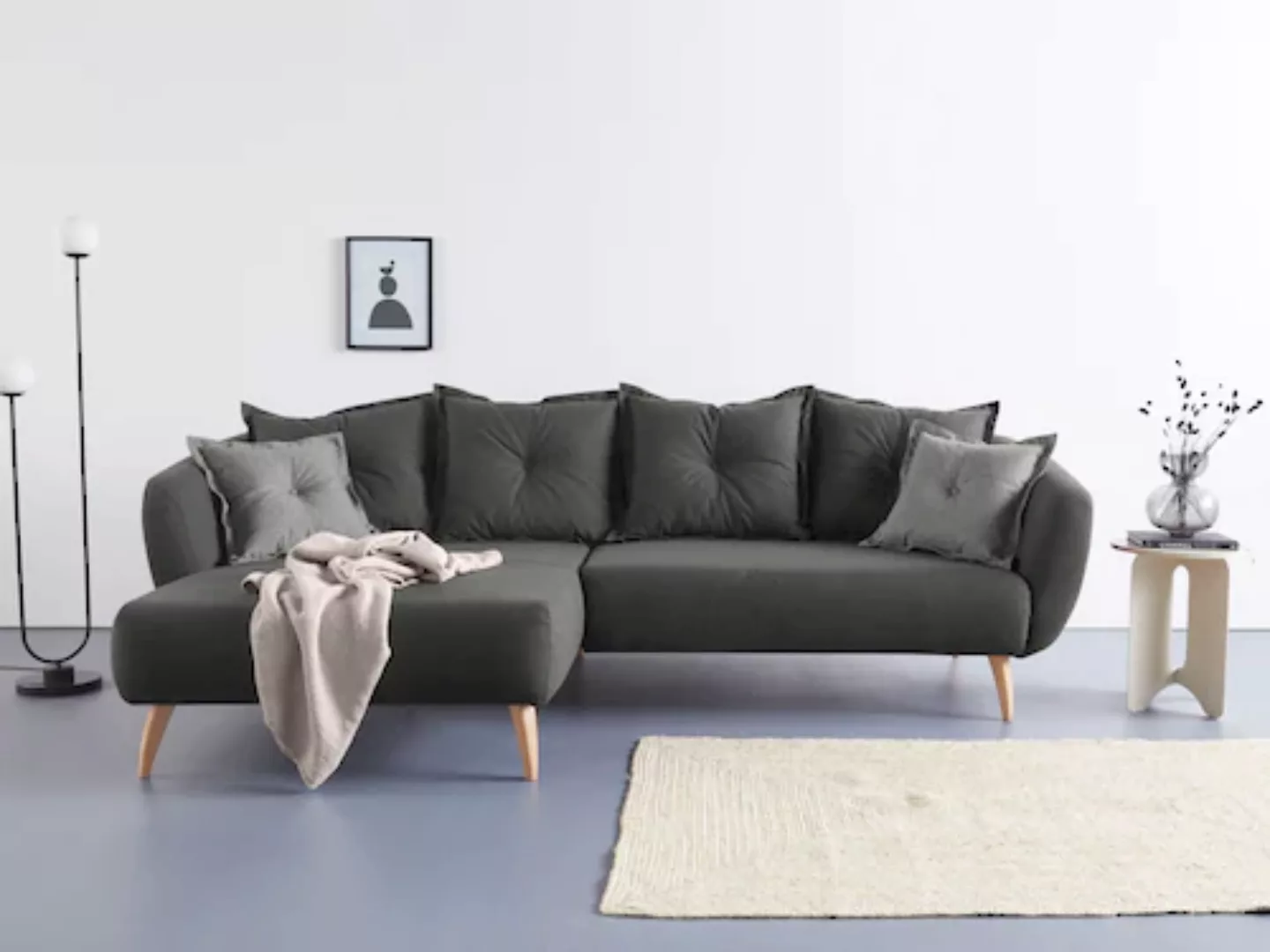 Home affaire Ecksofa "Baggio L-Form", Zierkissen inklusive günstig online kaufen